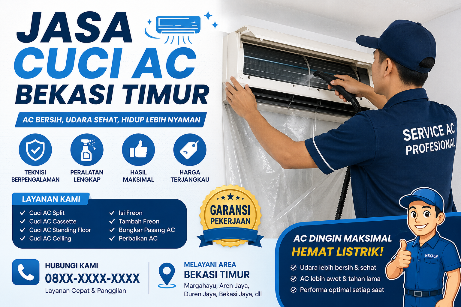 jasa cuci ac bekasi timur